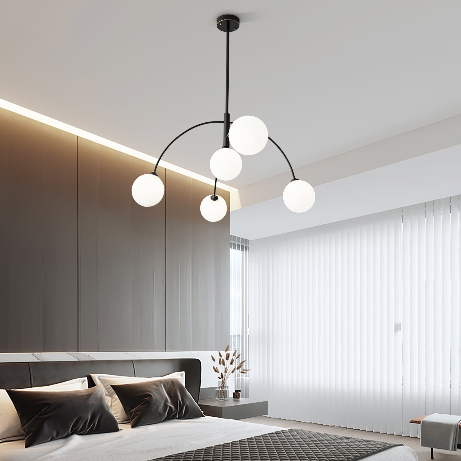 Lustra Kronleuchter Valentina Bogen Messing Elegant-Letslighting