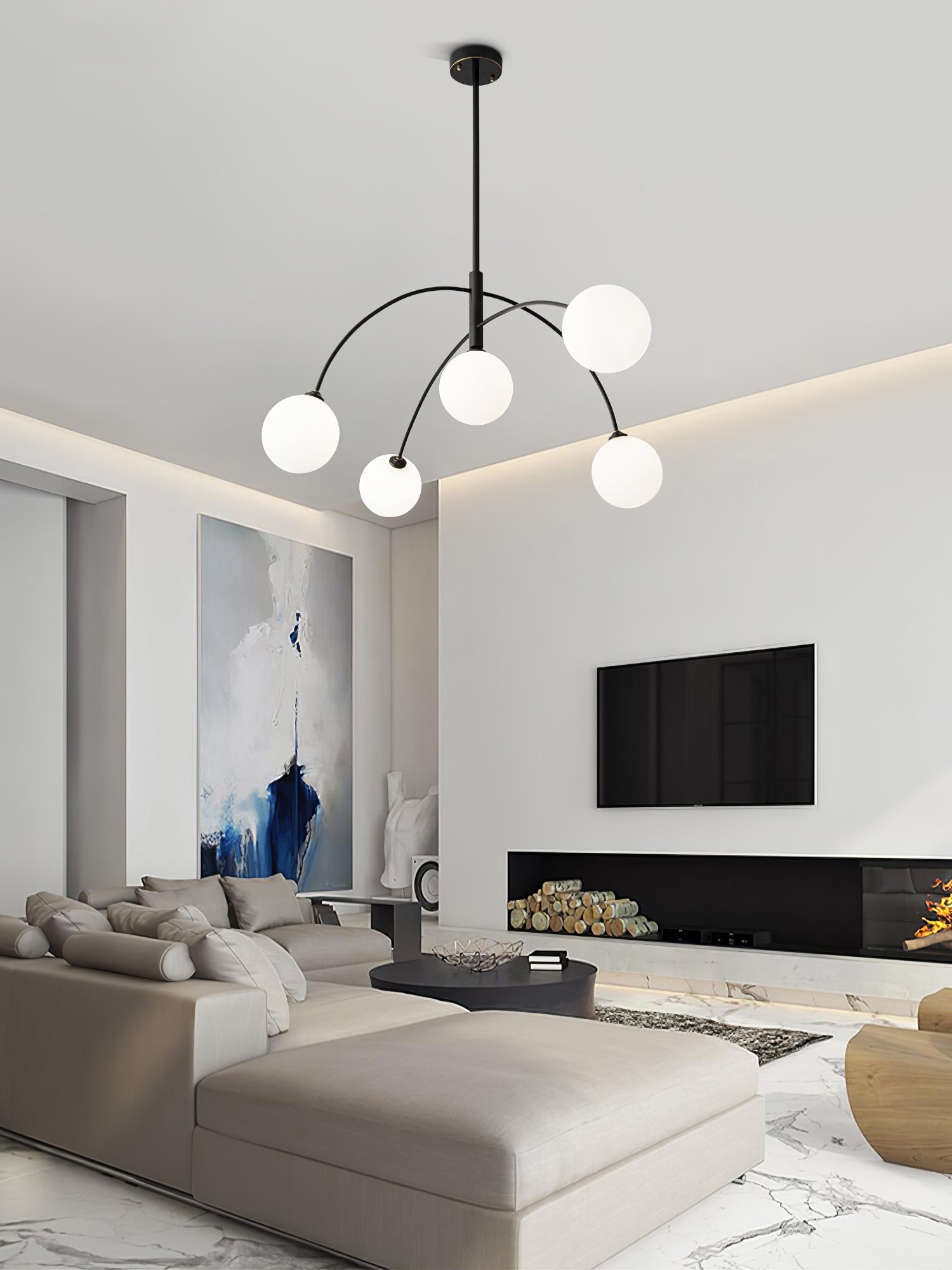 Lustra Kronleuchter Valentina Bogen Messing Elegant-Letslighting