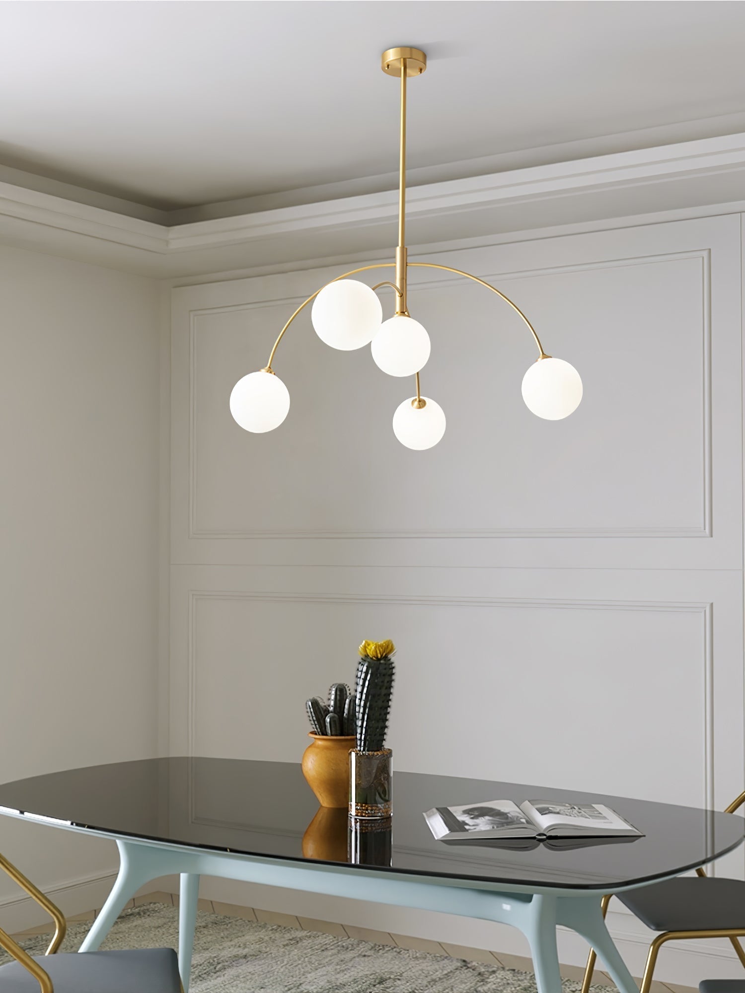Lustra Kronleuchter Valentina Bogen Messing Elegant-Letslighting