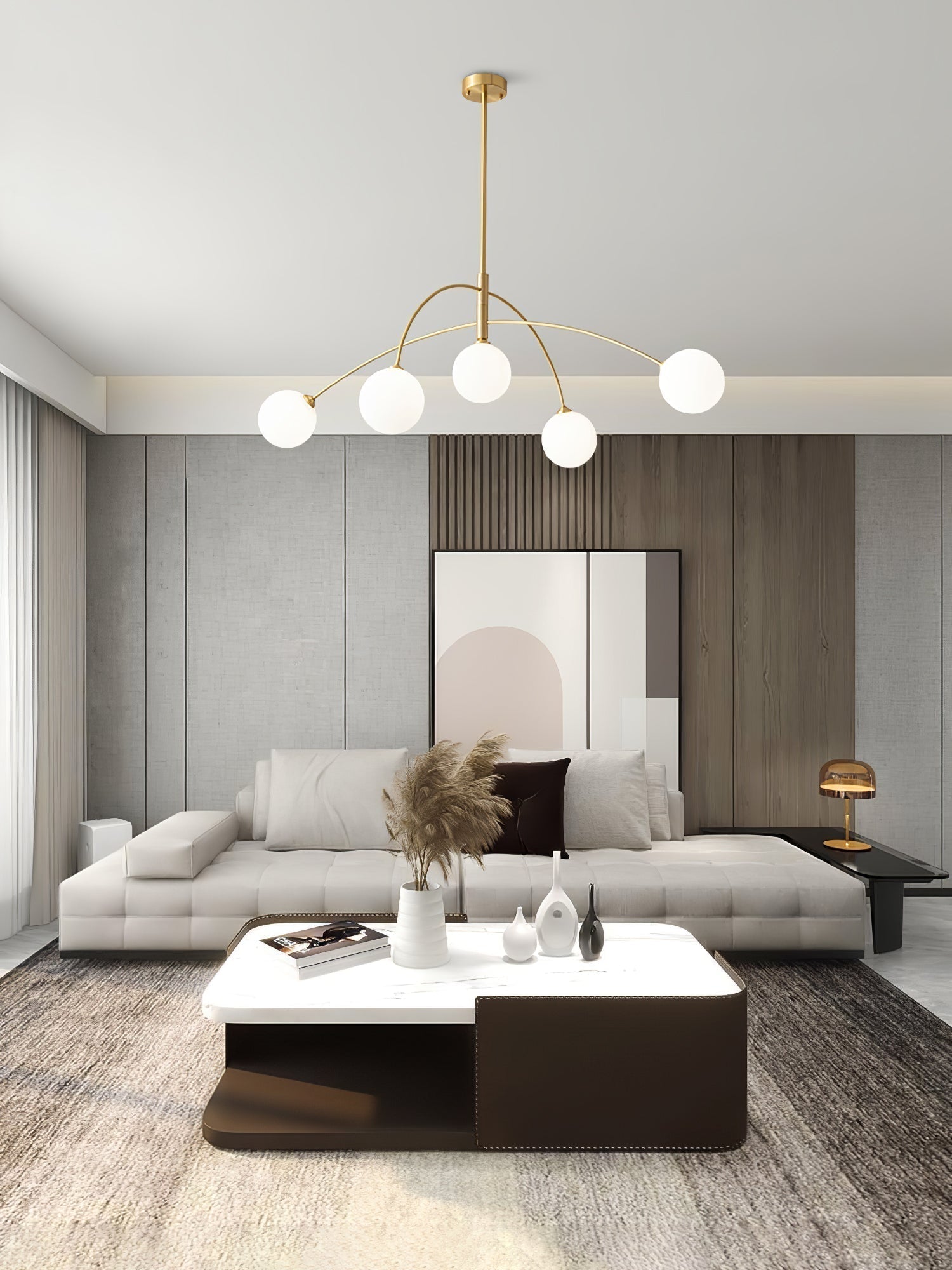 Lustra Kronleuchter Valentina Bogen Messing Elegant-Letslighting
