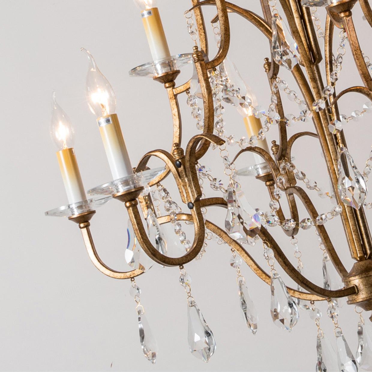 Lustra Kronleuchter Eisen Kristall Kerzenleuchter Vintage-Letslighting