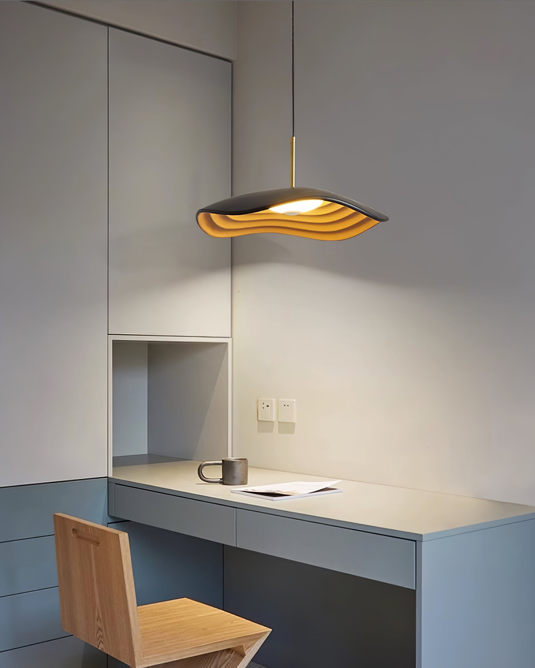 Ovelis Pendelleuchte Modern Welle Gold-Letslighting
