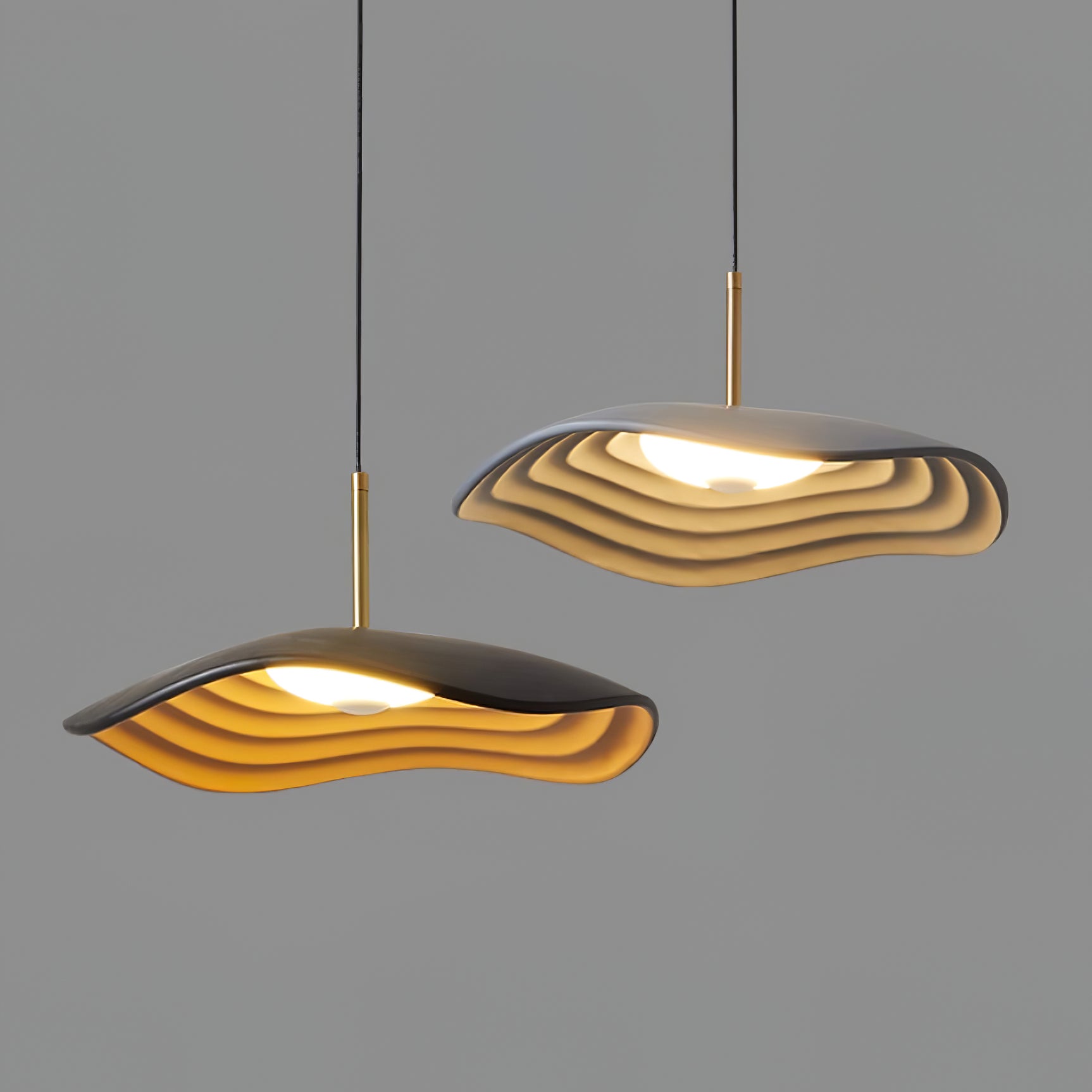 Ovelis Pendelleuchte Modern Welle Gold-Letslighting