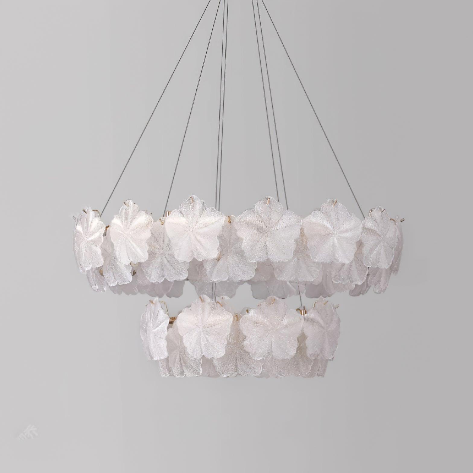 Vitheir Kronleuchter aus Floralem Glas-Letslighting