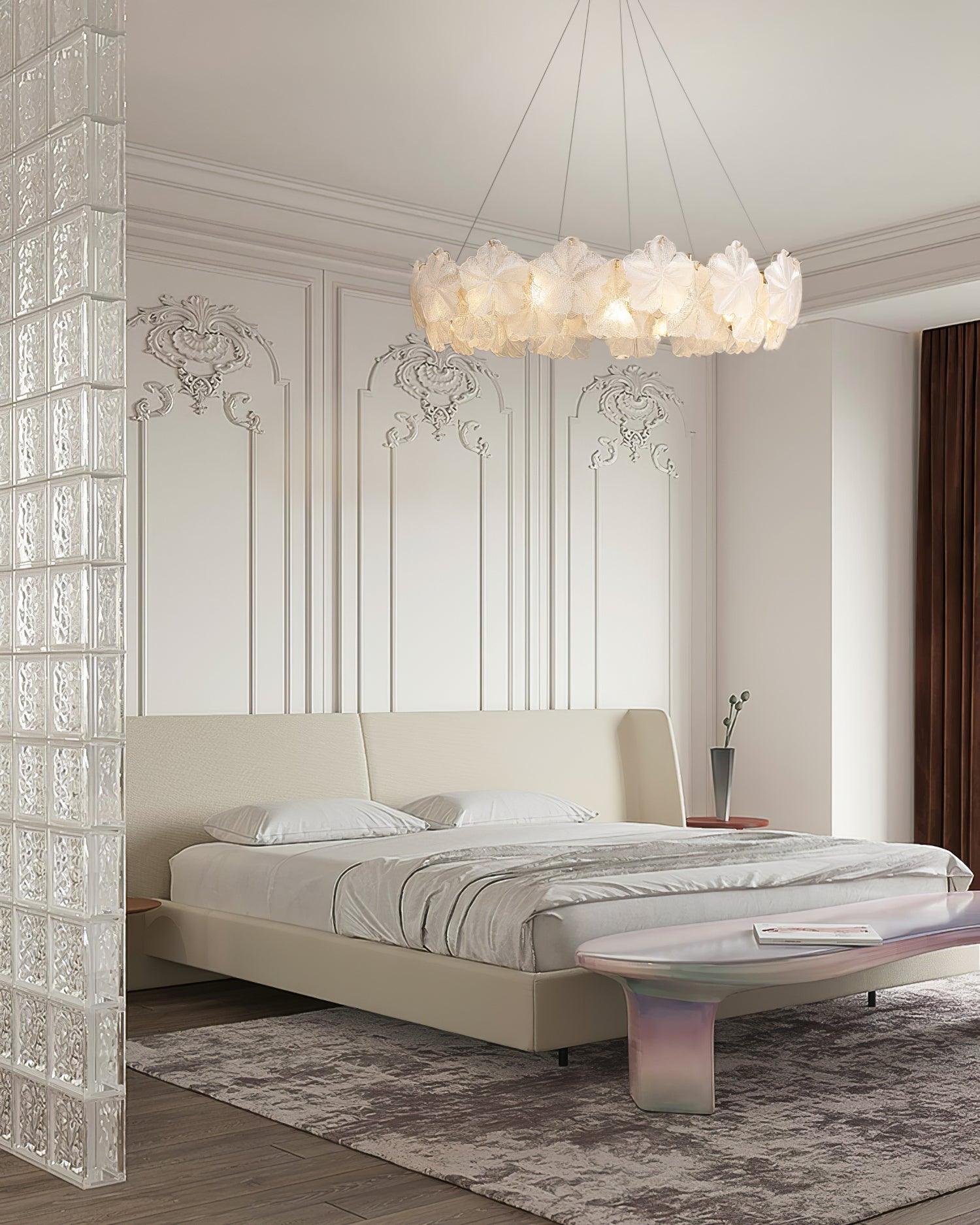 Vitheir Kronleuchter aus Floralem Glas-Letslighting