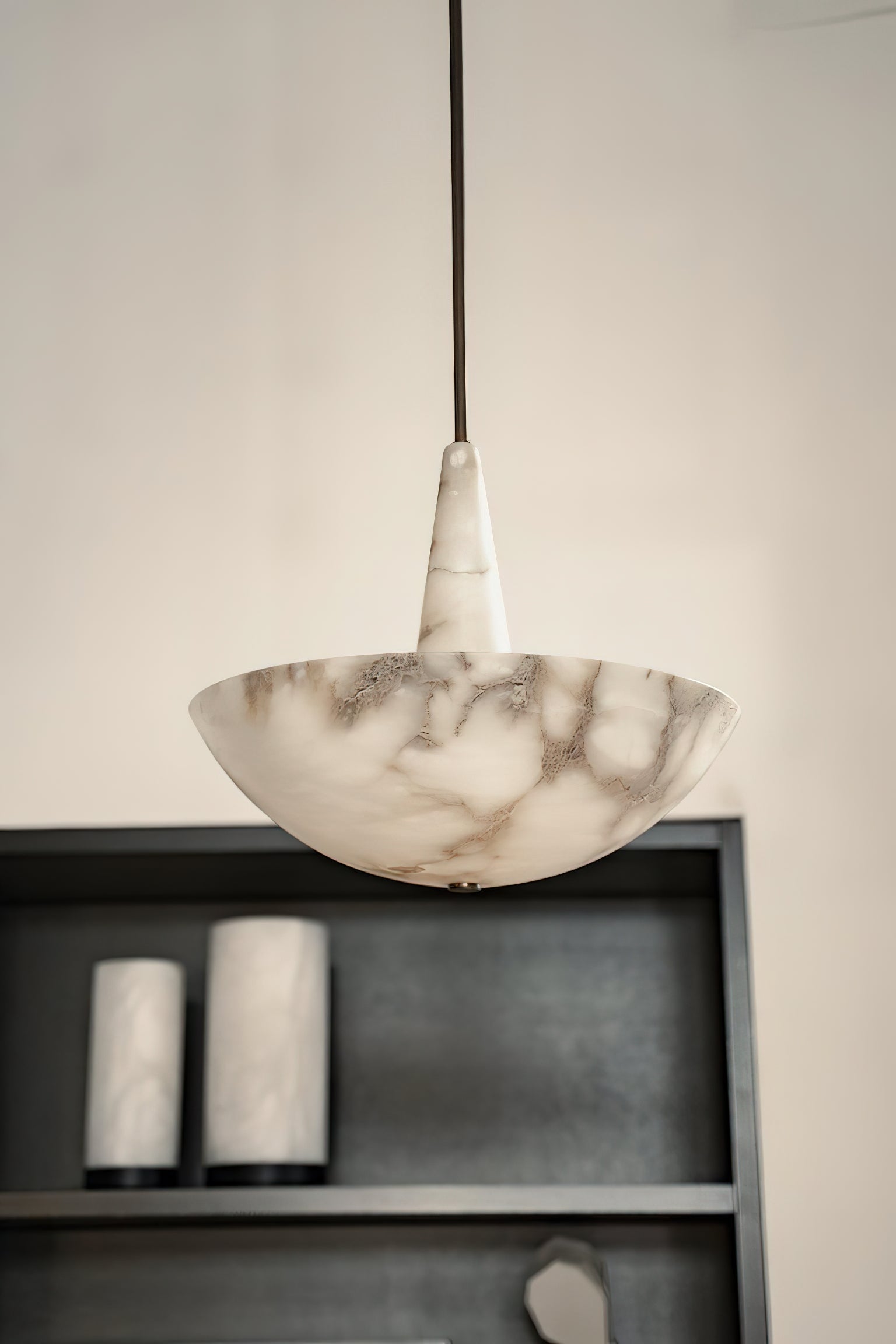 Nysilos Premium Nordic Alabaster Metal Pendant Lamp - Letslighting