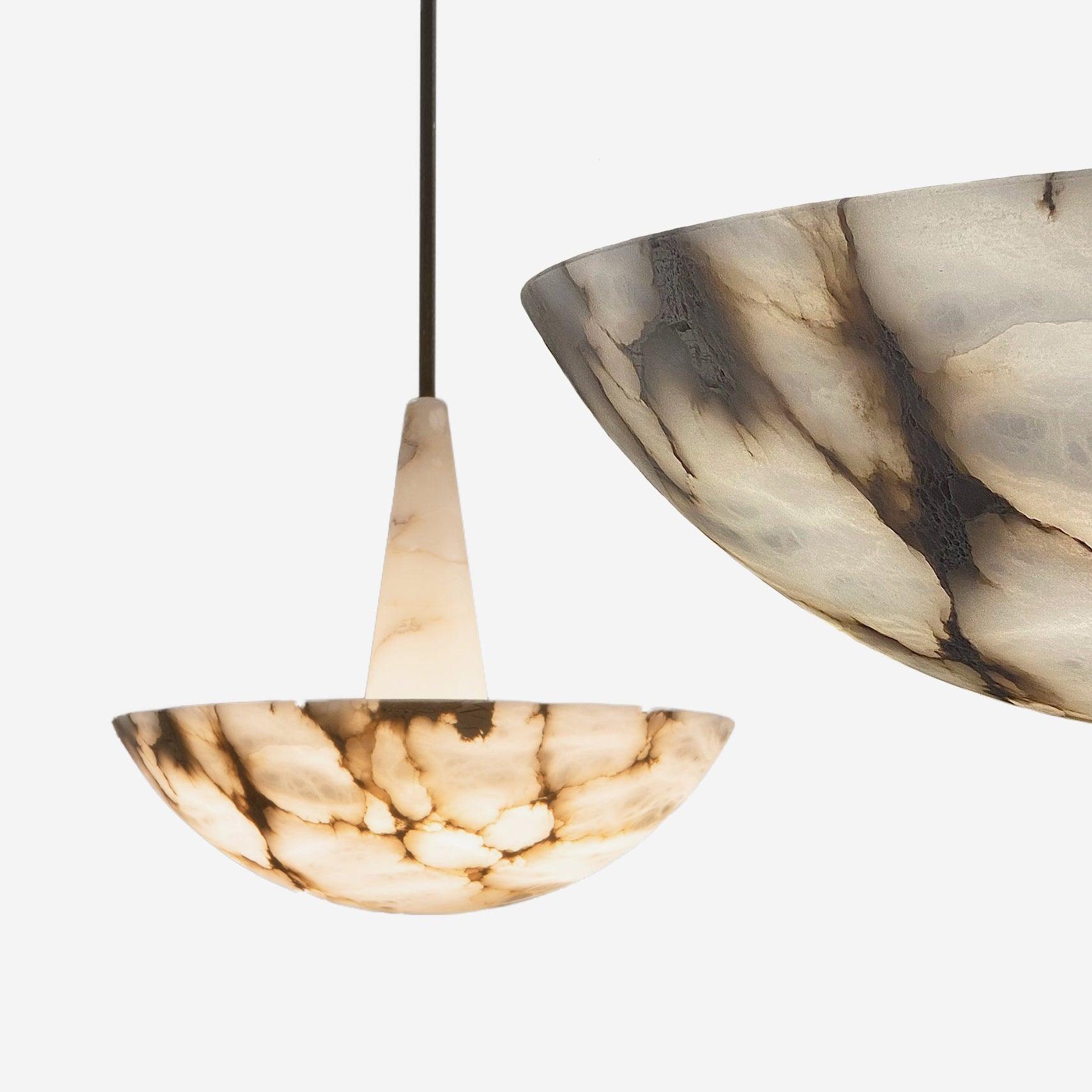 Nysilos Premium Nordic Alabaster Metal Pendant Lamp - Letslighting