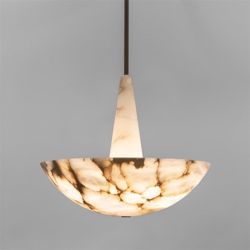 Nysilos Premium Nordic Alabaster Metal Pendant Lamp - Letslighting
