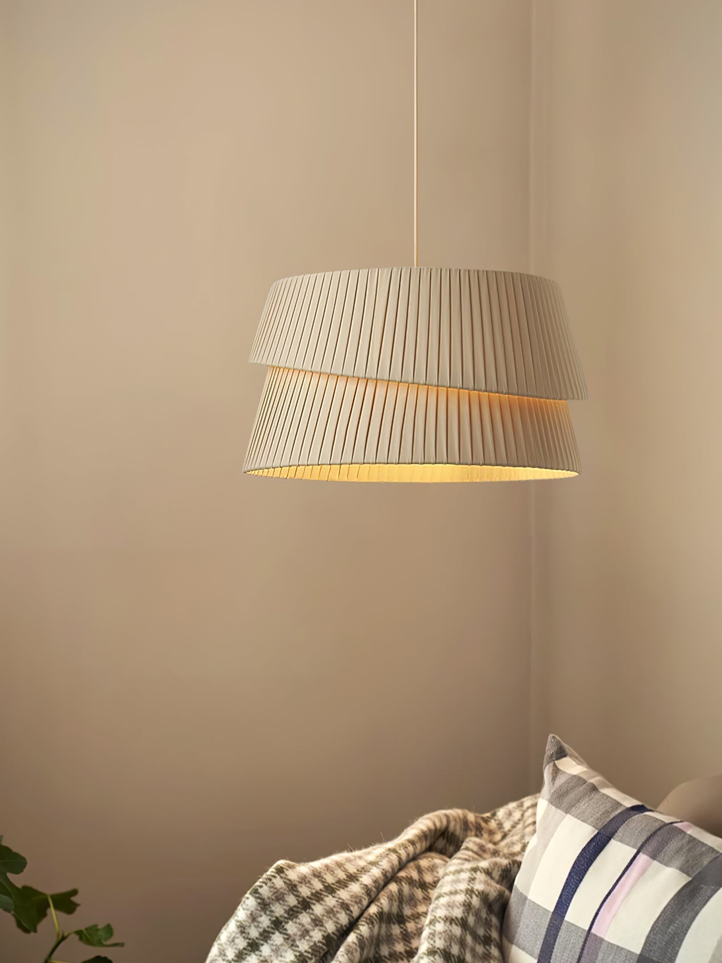 Ilira Premium Eleganz Twist Stoff Pendelleuchte-Letslighting