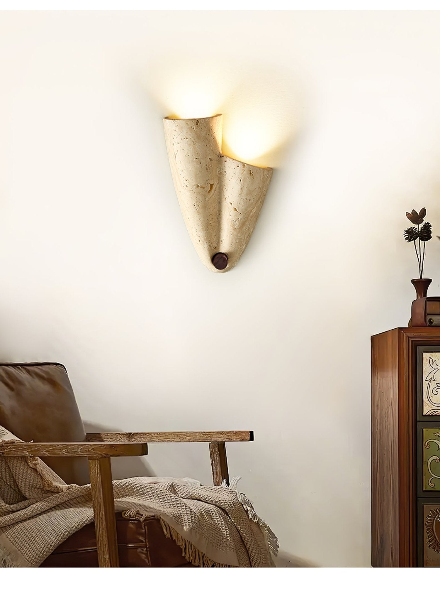 Artistic Travertine Wall Light - Neutralighting