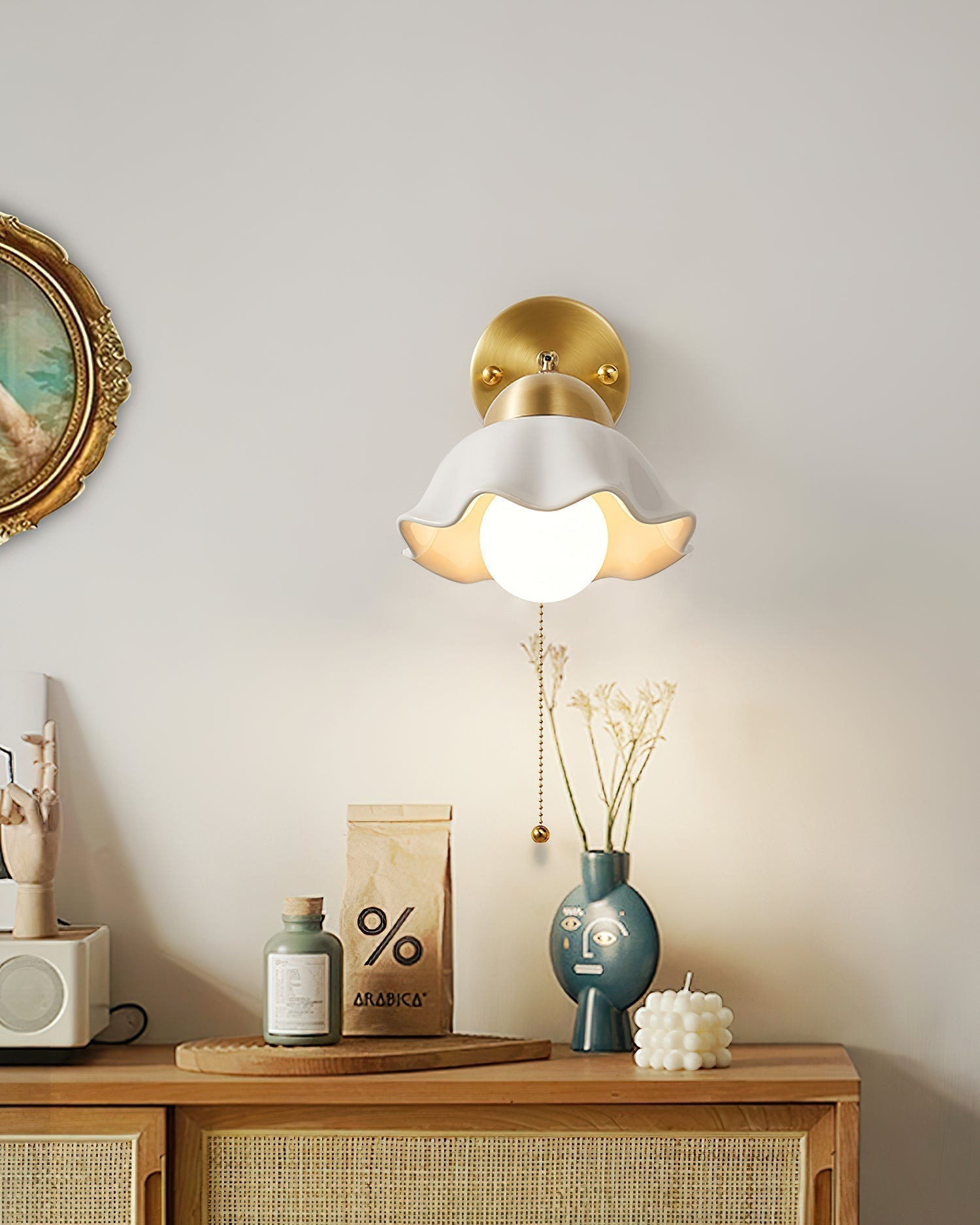 Sage Moderne Wandleuchte aus Messing und Keramik-Letslighting