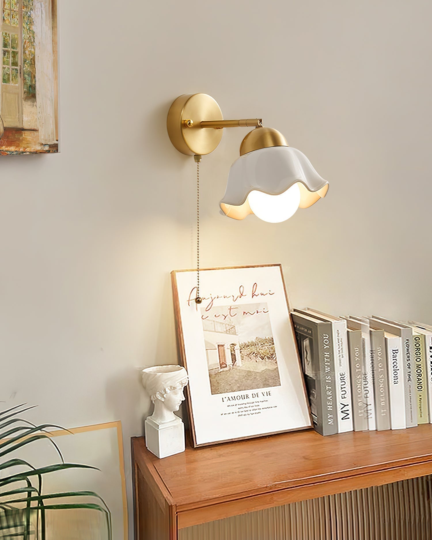 Sage Moderne Wandleuchte aus Messing und Keramik-Letslighting