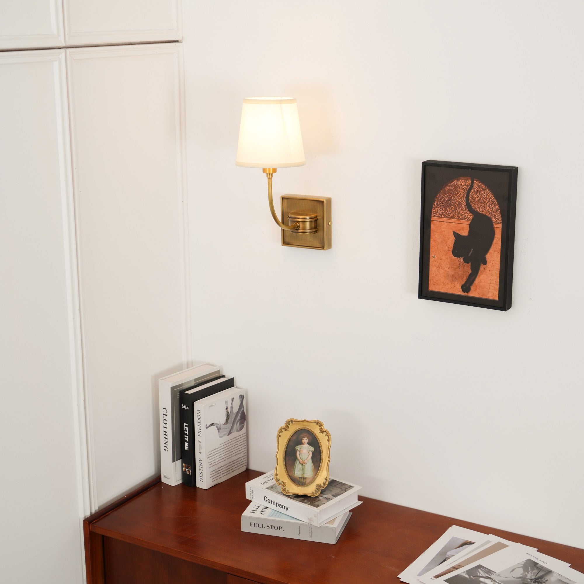 Olvaror Industrielle Vintage-Wandleuchte aus Stoff-Letslighting