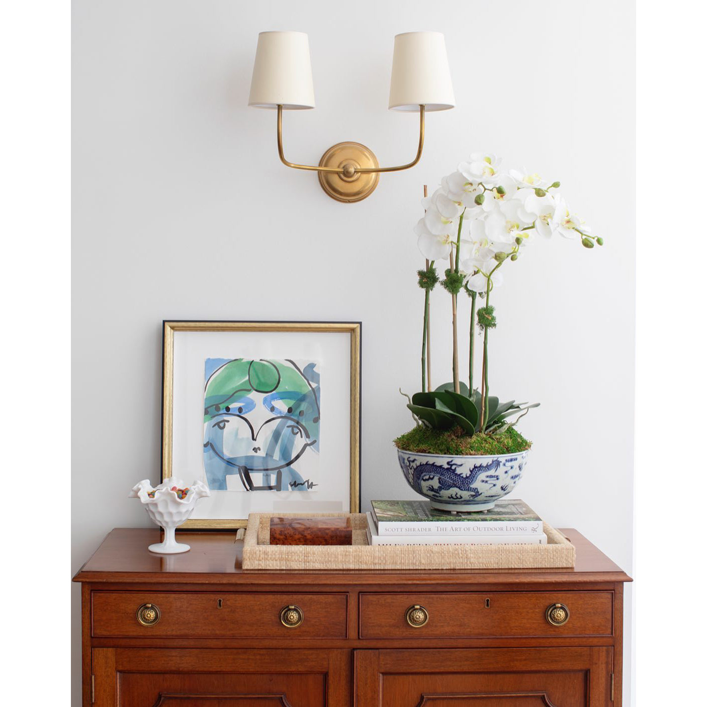 Olvaror Industrielle Vintage-Wandleuchte aus Stoff-Letslighting