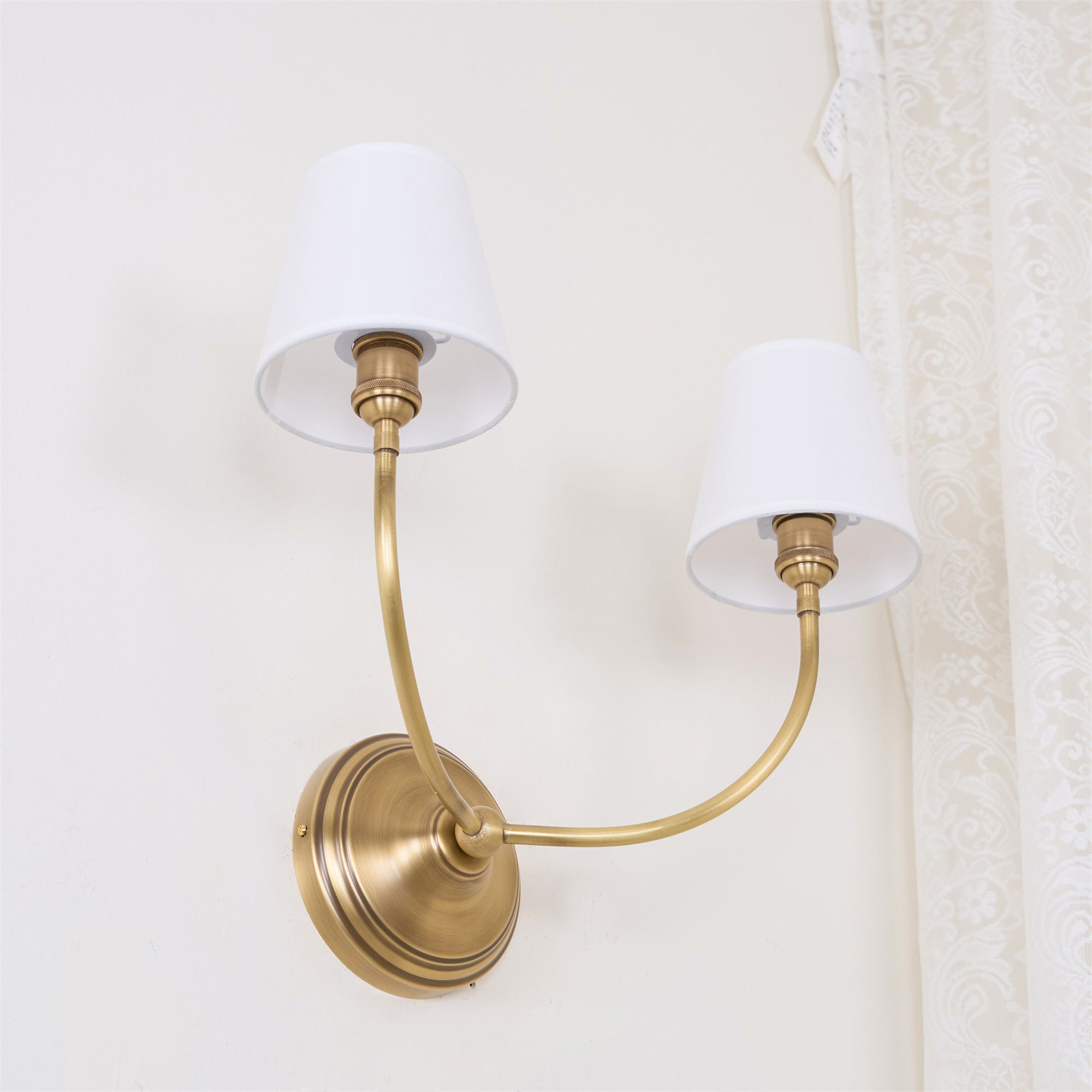 Olvaror Industrielle Vintage-Wandleuchte aus Stoff-Letslighting