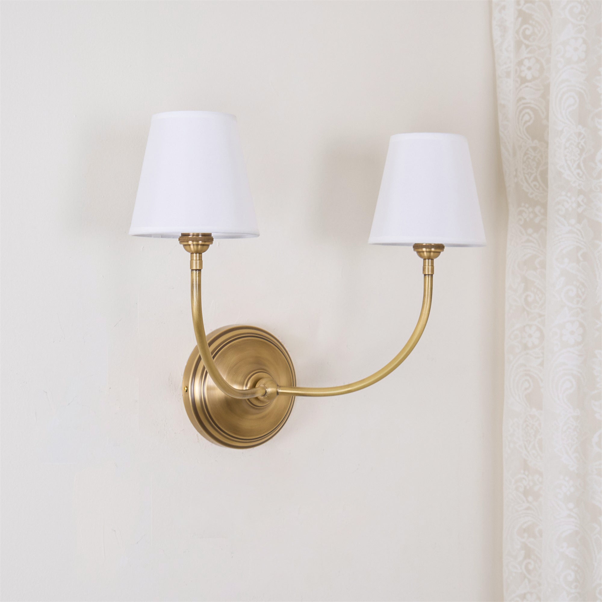 Olvaror Industrielle Vintage-Wandleuchte aus Stoff-Letslighting