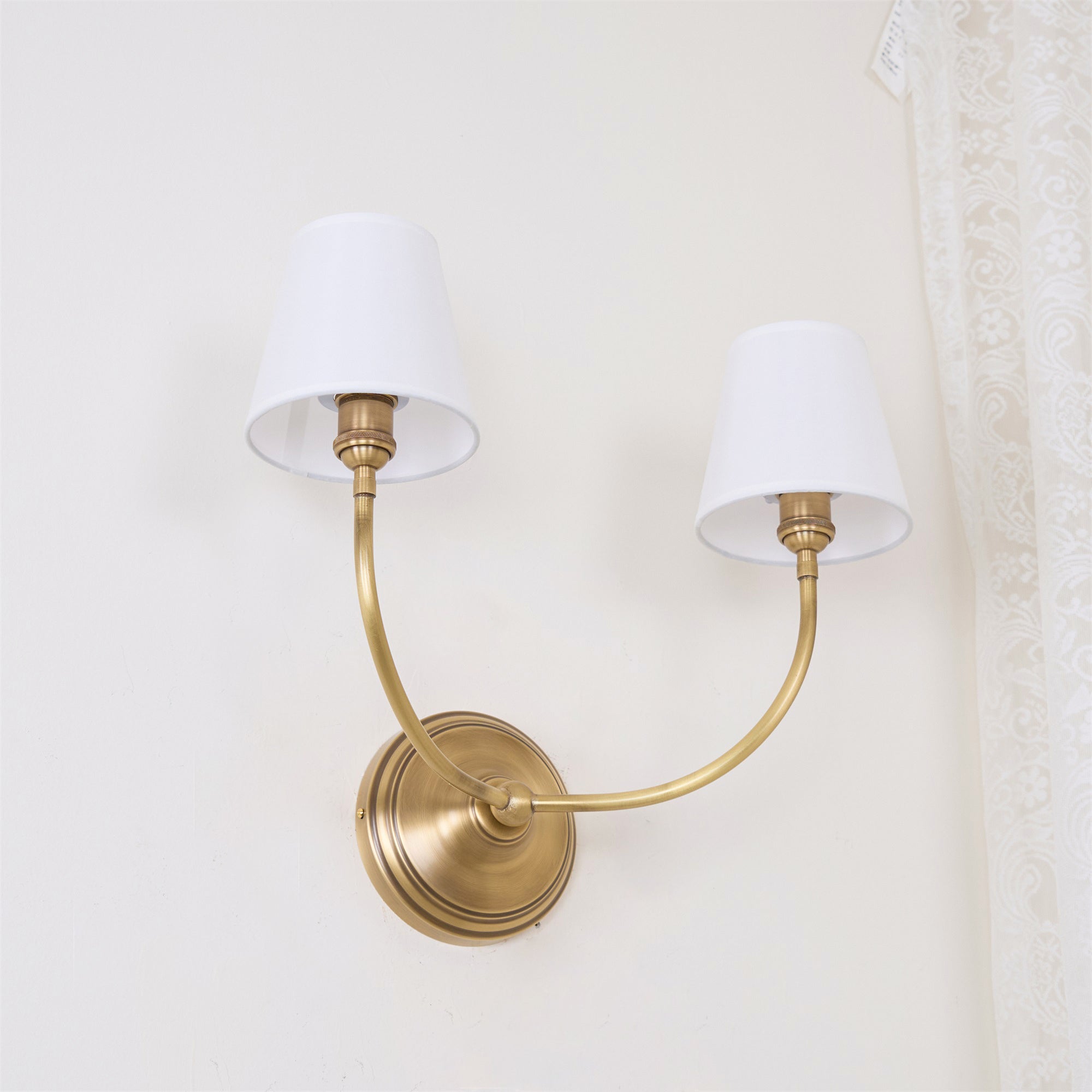 Olvaror Industrielle Vintage-Wandleuchte aus Stoff-Letslighting