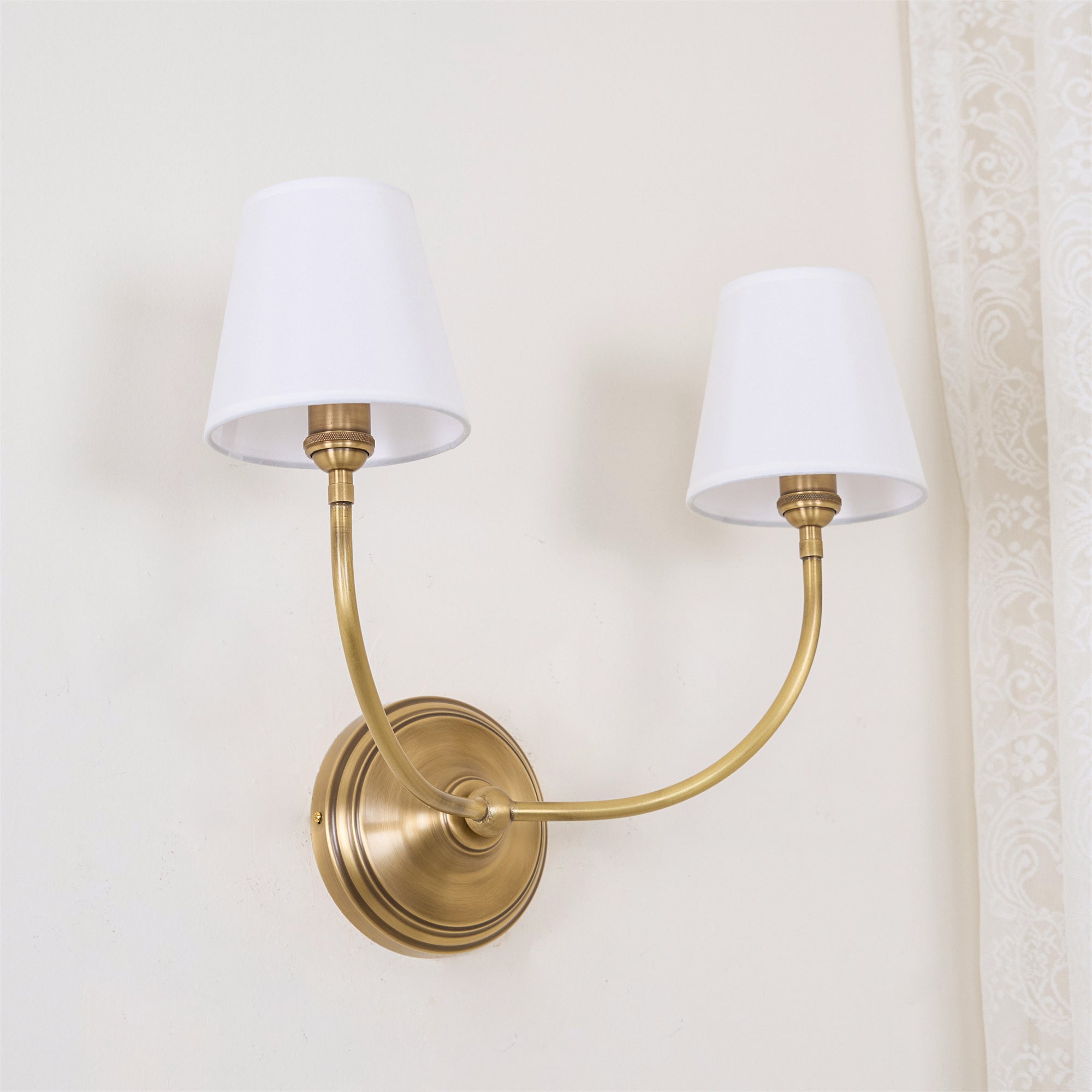 Olvaror Industrielle Vintage-Wandleuchte aus Stoff-Letslighting
