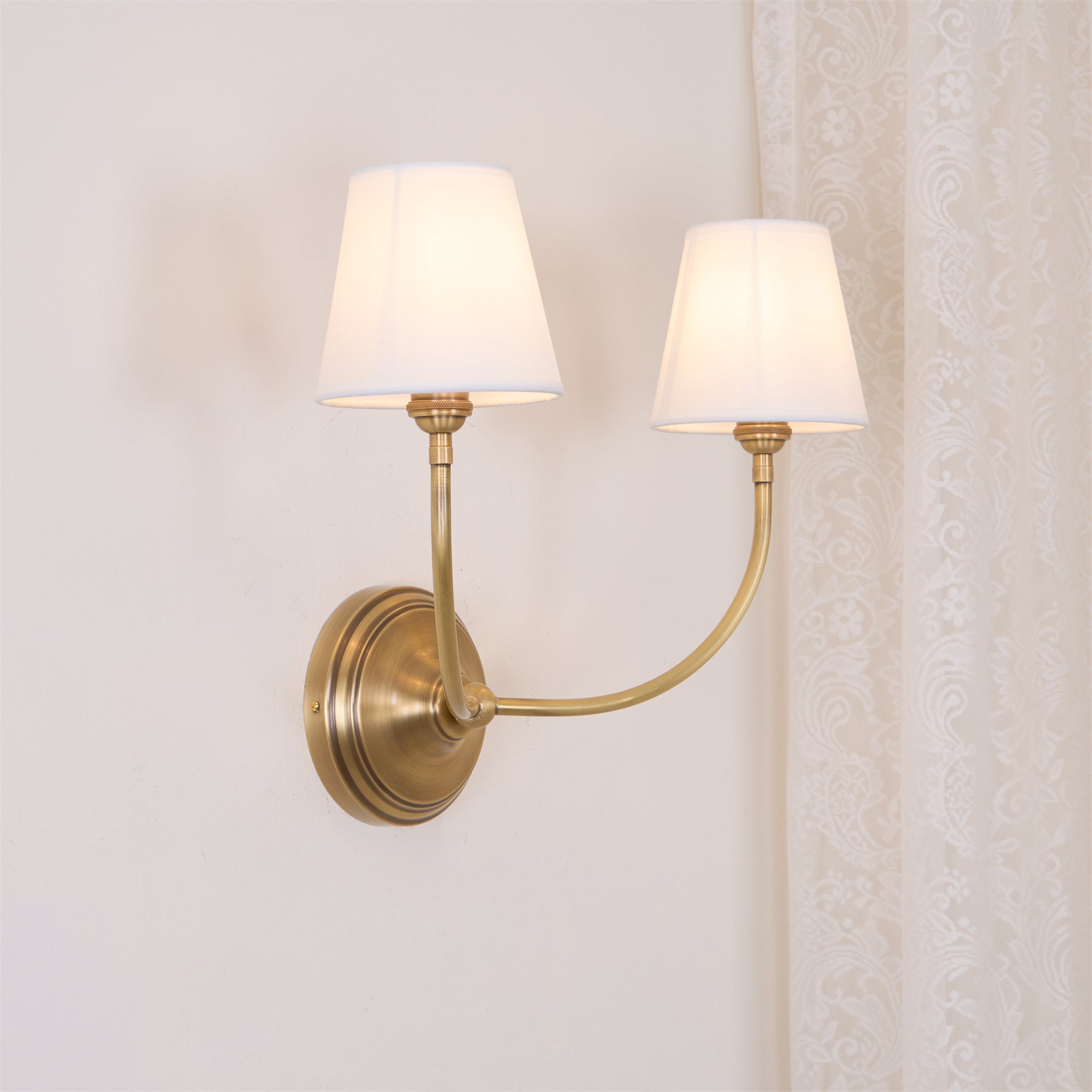 Olvaror Industrielle Vintage-Wandleuchte aus Stoff-Letslighting