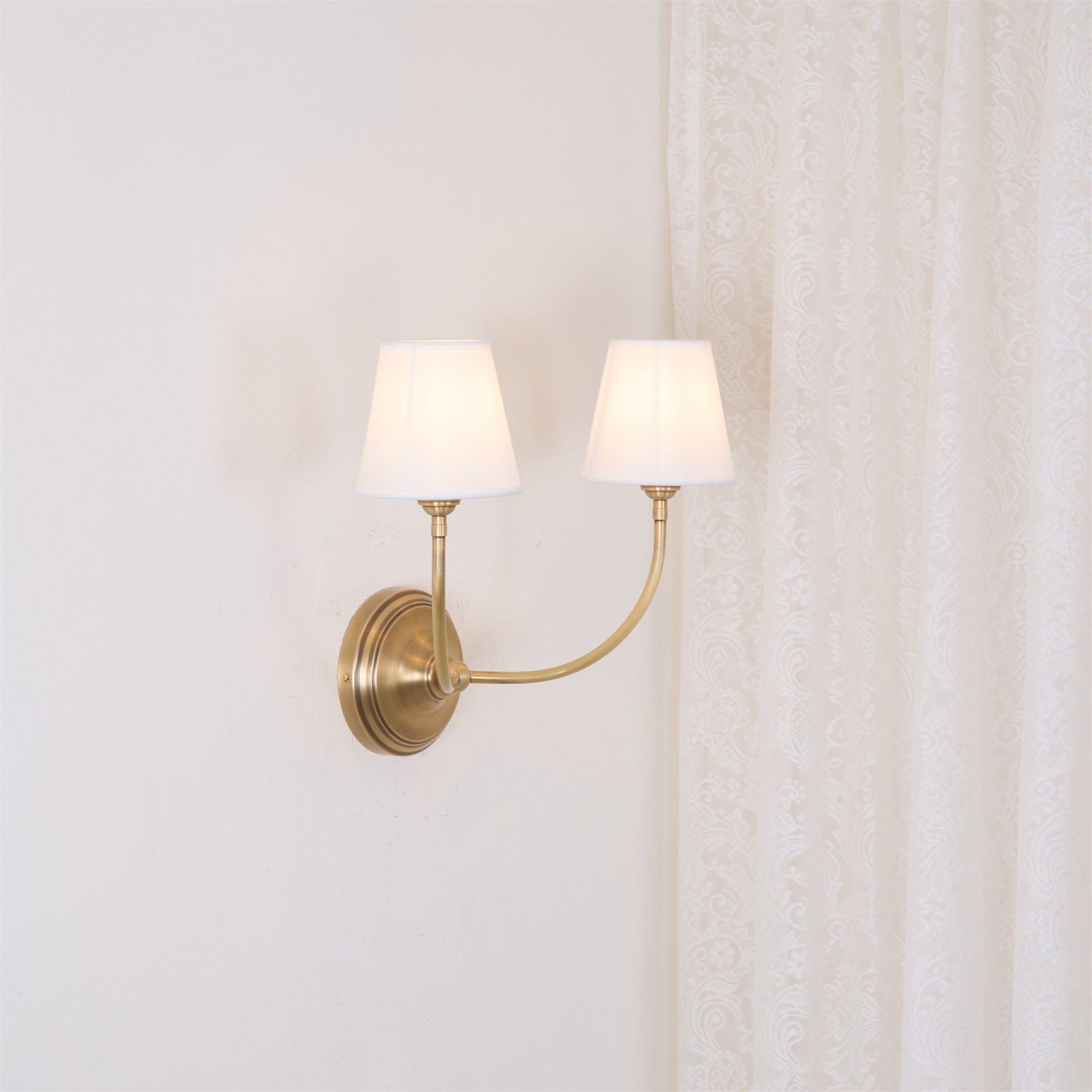 Olvaror Industrielle Vintage-Wandleuchte aus Stoff-Letslighting