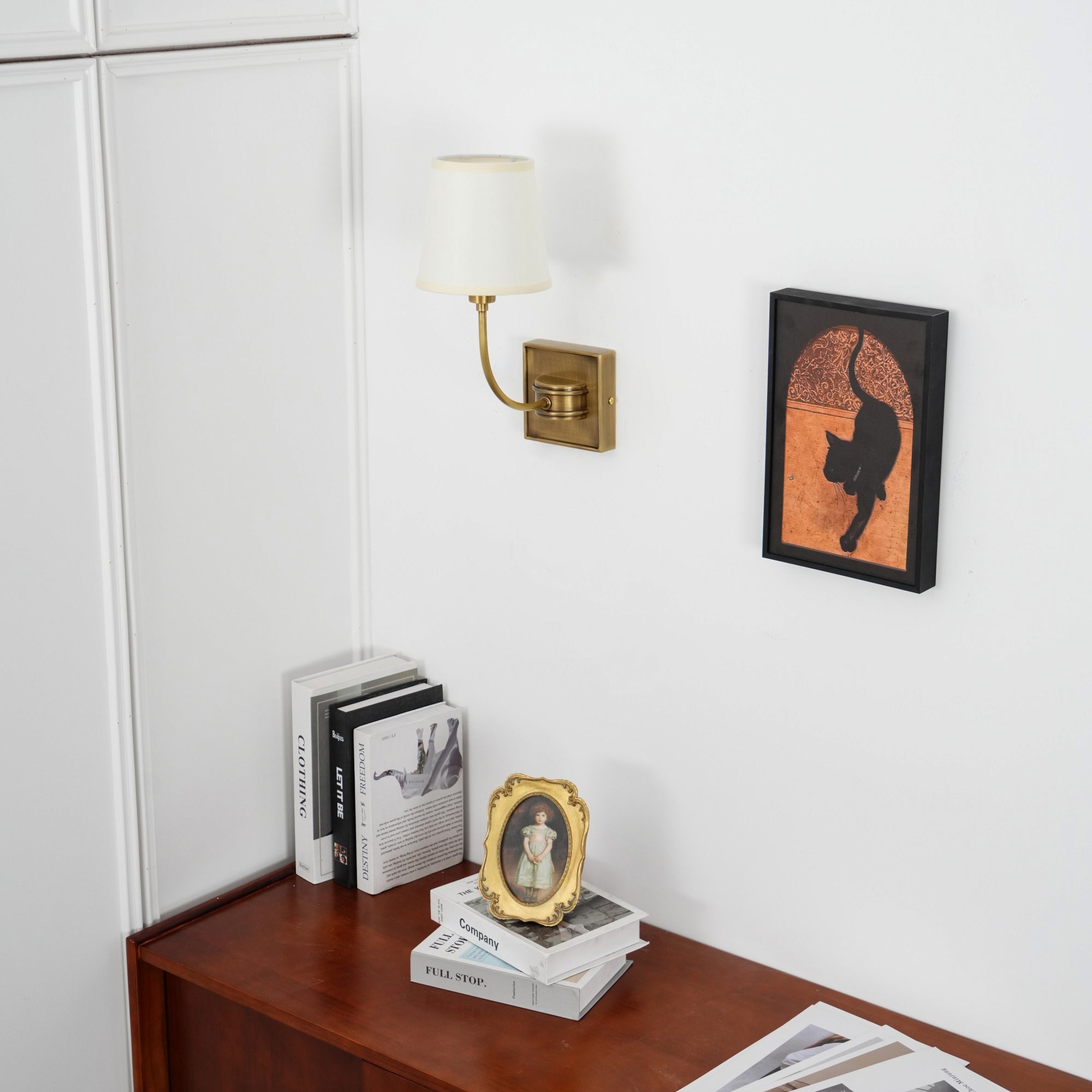 Olvaror Industrielle Vintage-Wandleuchte aus Stoff-Letslighting