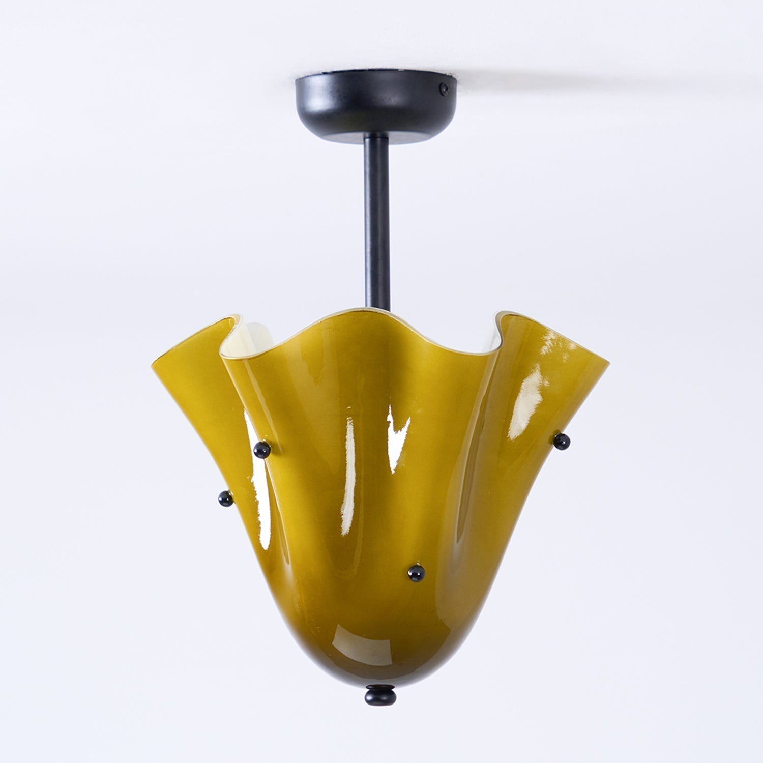 Eldis Murano Glass Semi Flush Ceiling Light - Letslighting