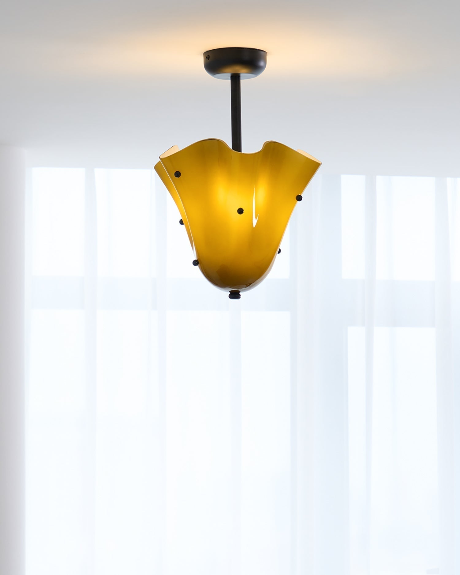 Eldis Murano Glass Semi Flush Ceiling Light - Letslighting