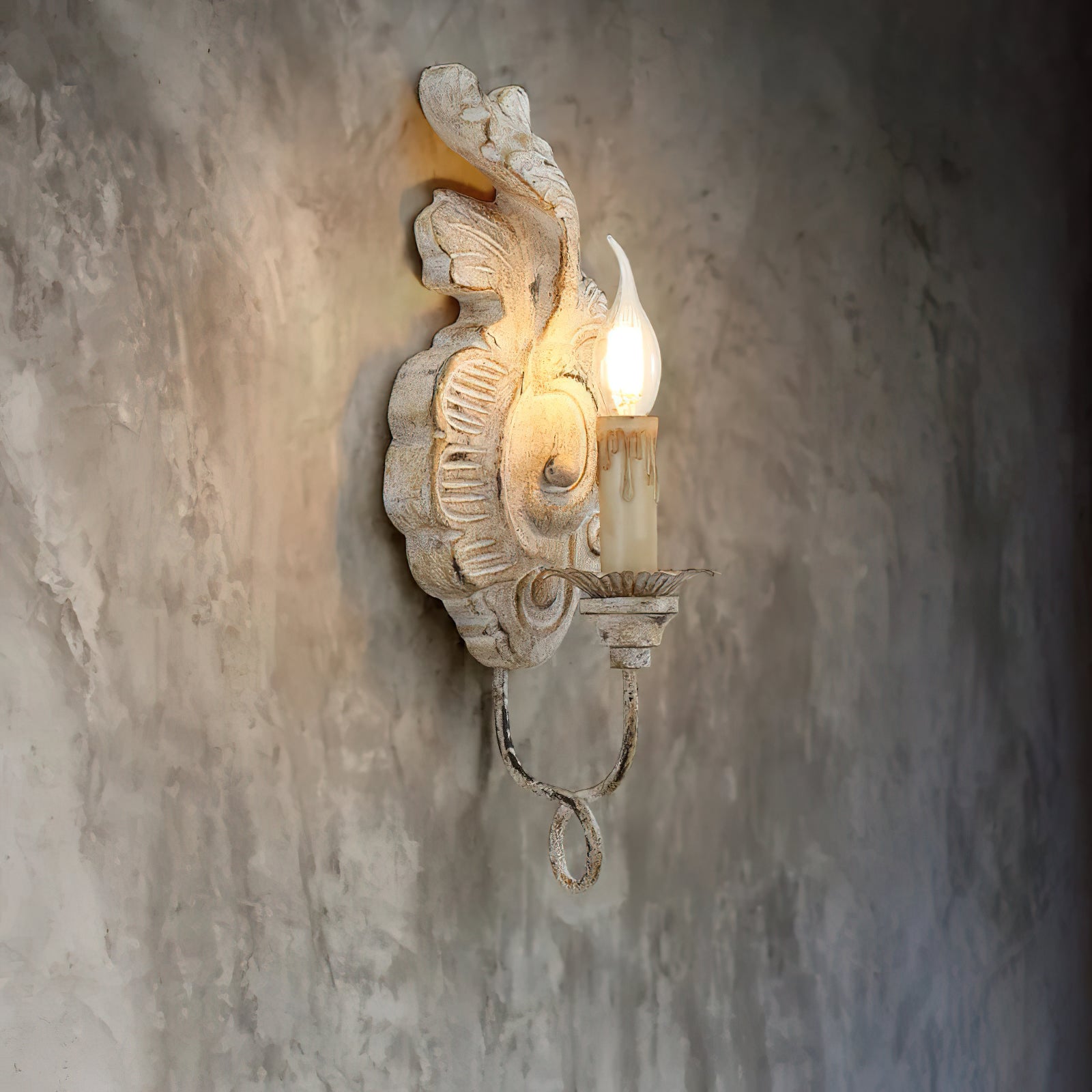 Olsilel Elegante Vintage-Wandleuchte aus Kunstharz-Letslighting