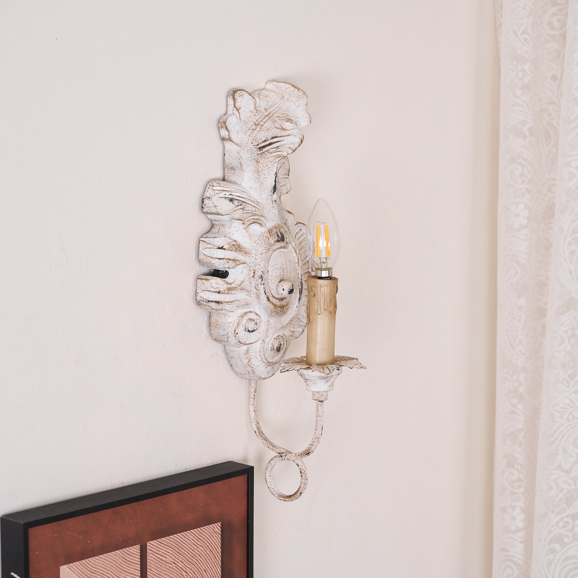 Olsilel Elegante Vintage-Wandleuchte aus Kunstharz-Letslighting
