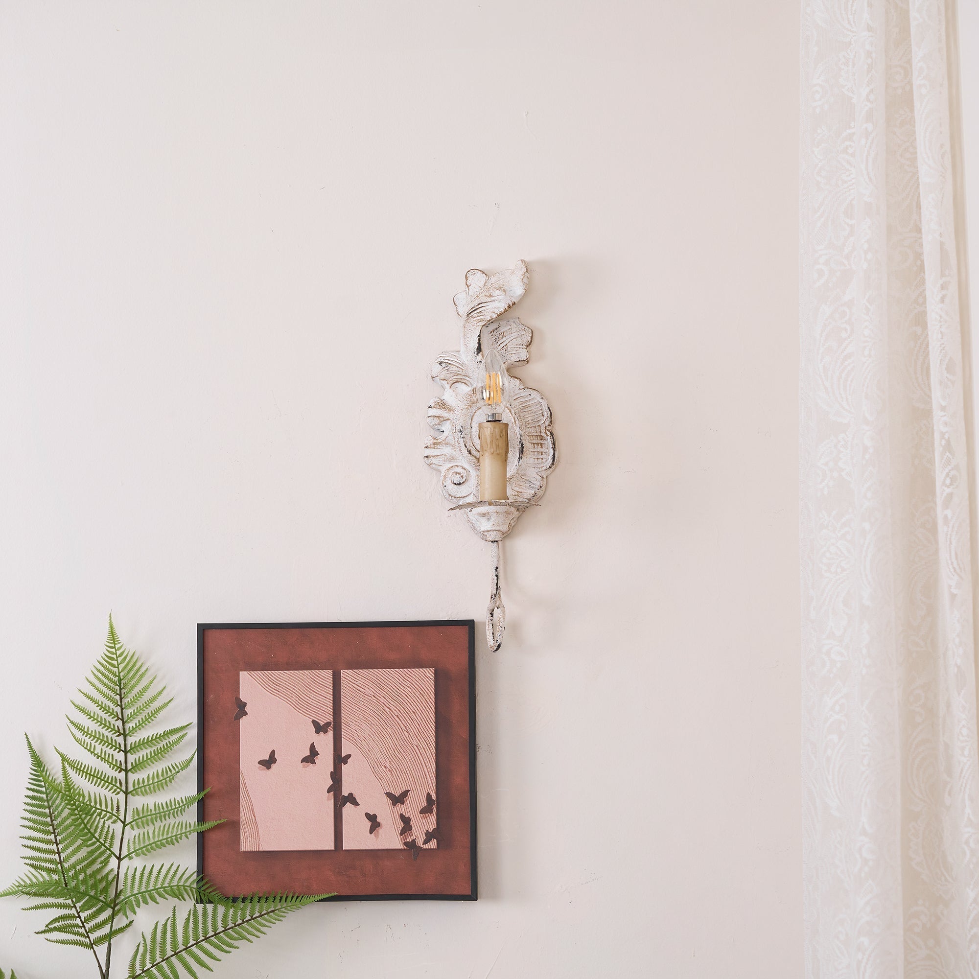 Olsilel Elegante Vintage-Wandleuchte aus Kunstharz-Letslighting