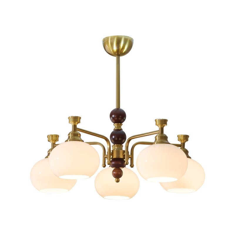 Aursolos Traditioneller Eleganz Holz-Glas Kronleuchter-Letslighting
