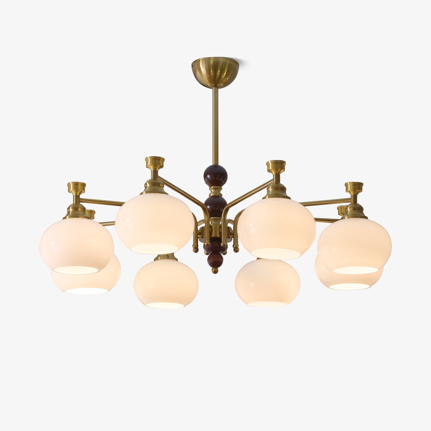 Aursolos Traditioneller Eleganz Holz-Glas Kronleuchter-Letslighting