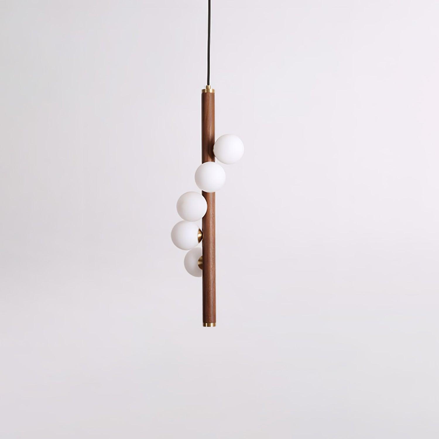 Lustra Pendelleuchte Holz Glas Linear-Letslighting