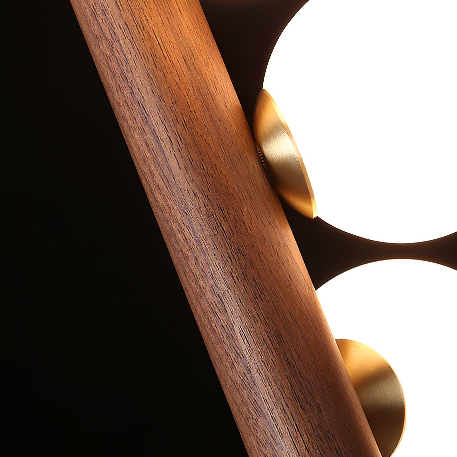 Lustra Pendelleuchte Holz Glas Linear-Letslighting