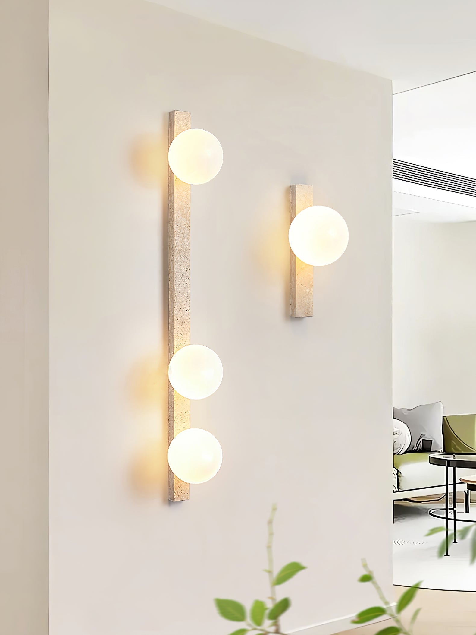 Zoshaira Travertin-Wandleuchte-Letslighting
