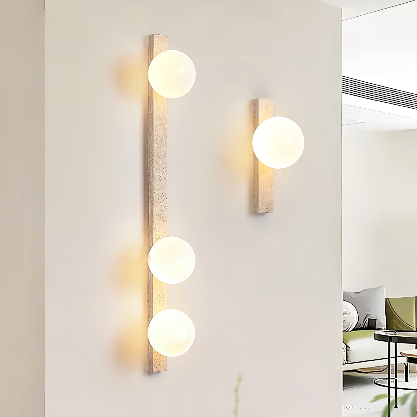 Zoshaira Travertin-Wandleuchte-Letslighting