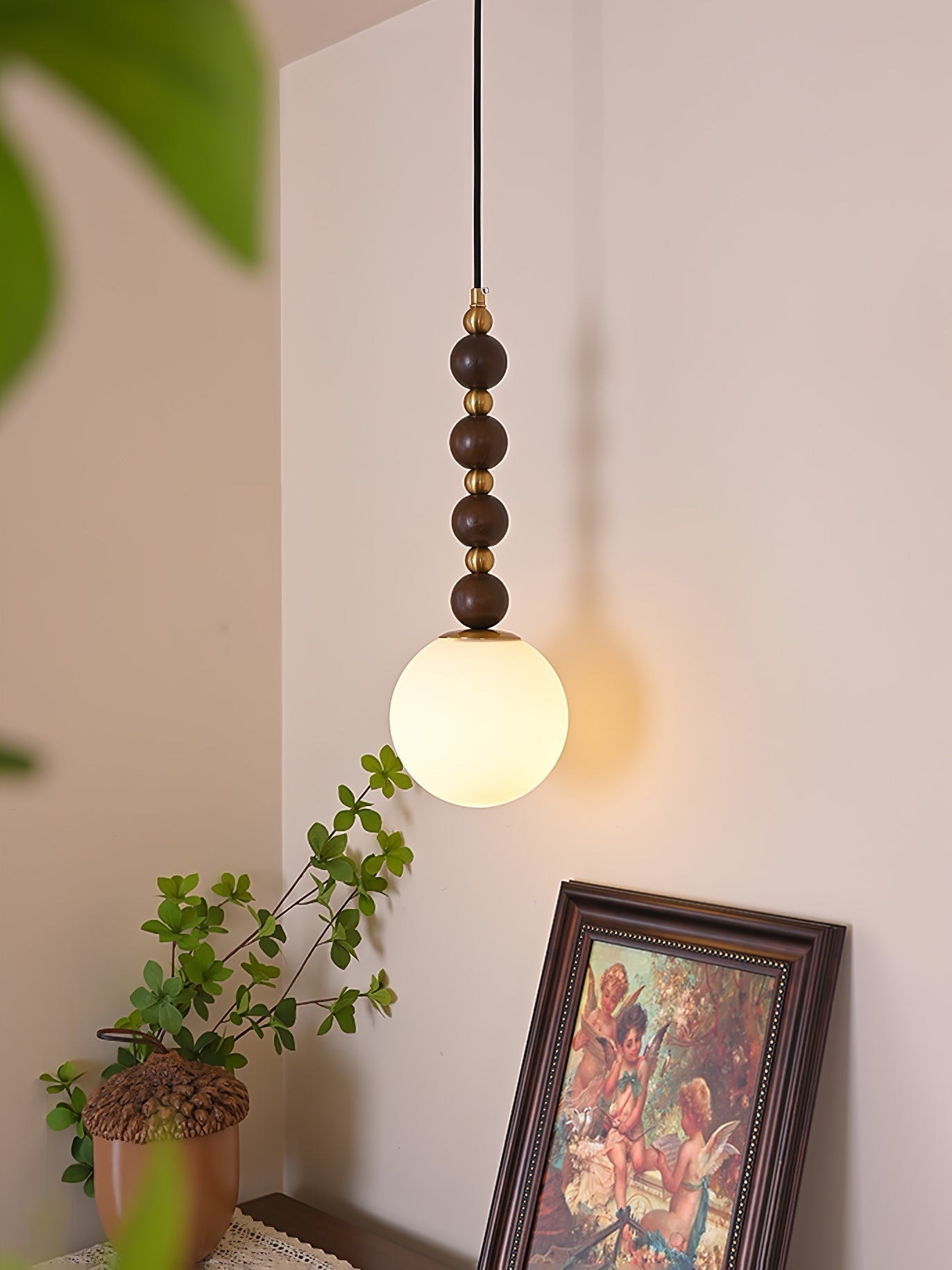Golie Minimalistisch Holz Pendelleuchte Lampe-Letslighting