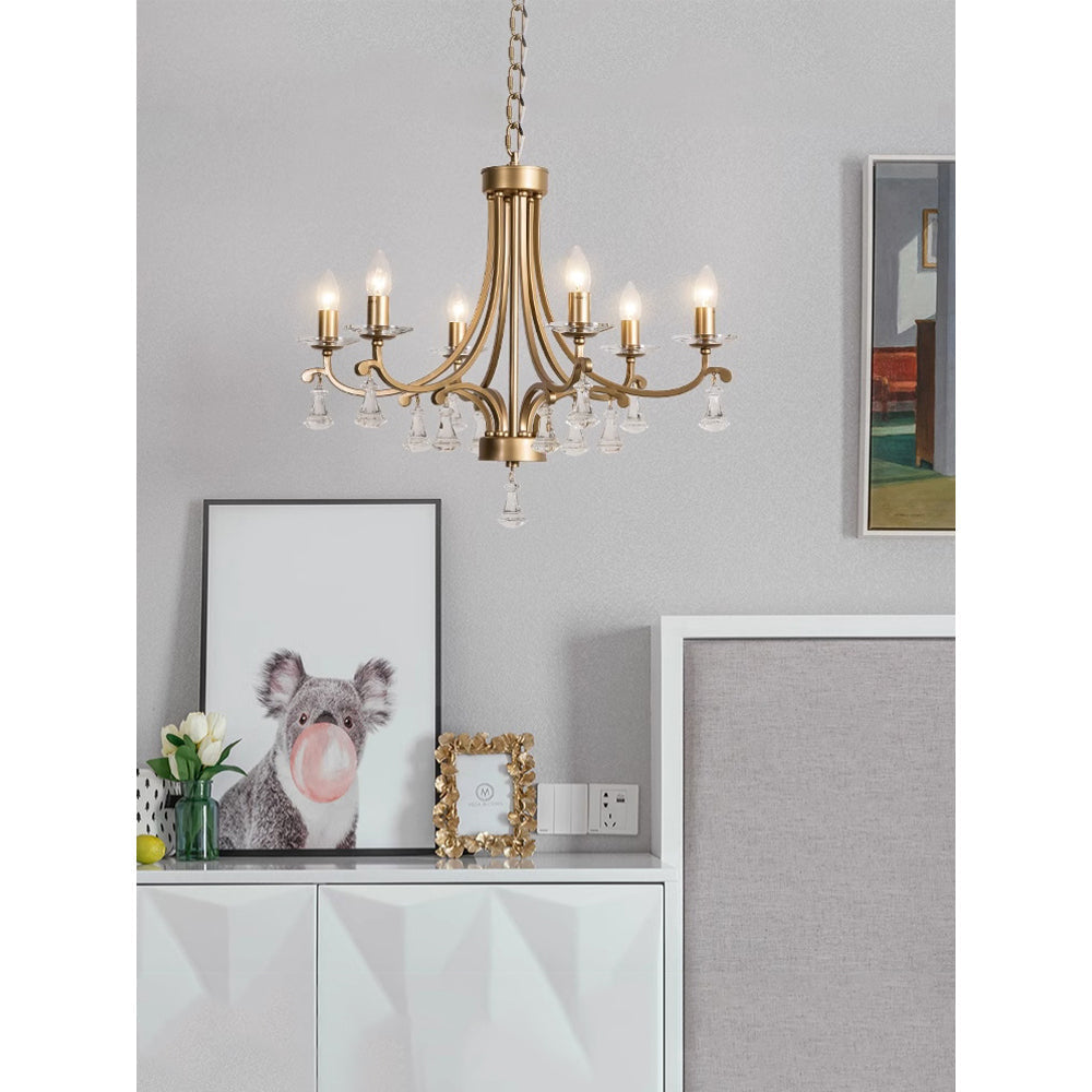 Cuvenara Postmoderner Luxus Messing-Kristall-Kronleuchter-Letslighting