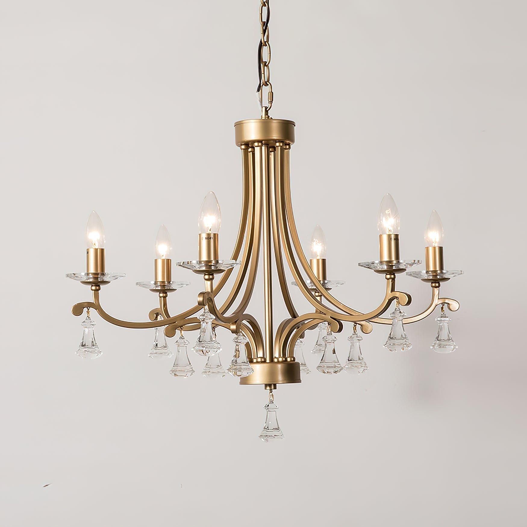 Cuvenara Postmoderner Luxus Messing-Kristall-Kronleuchter-Letslighting