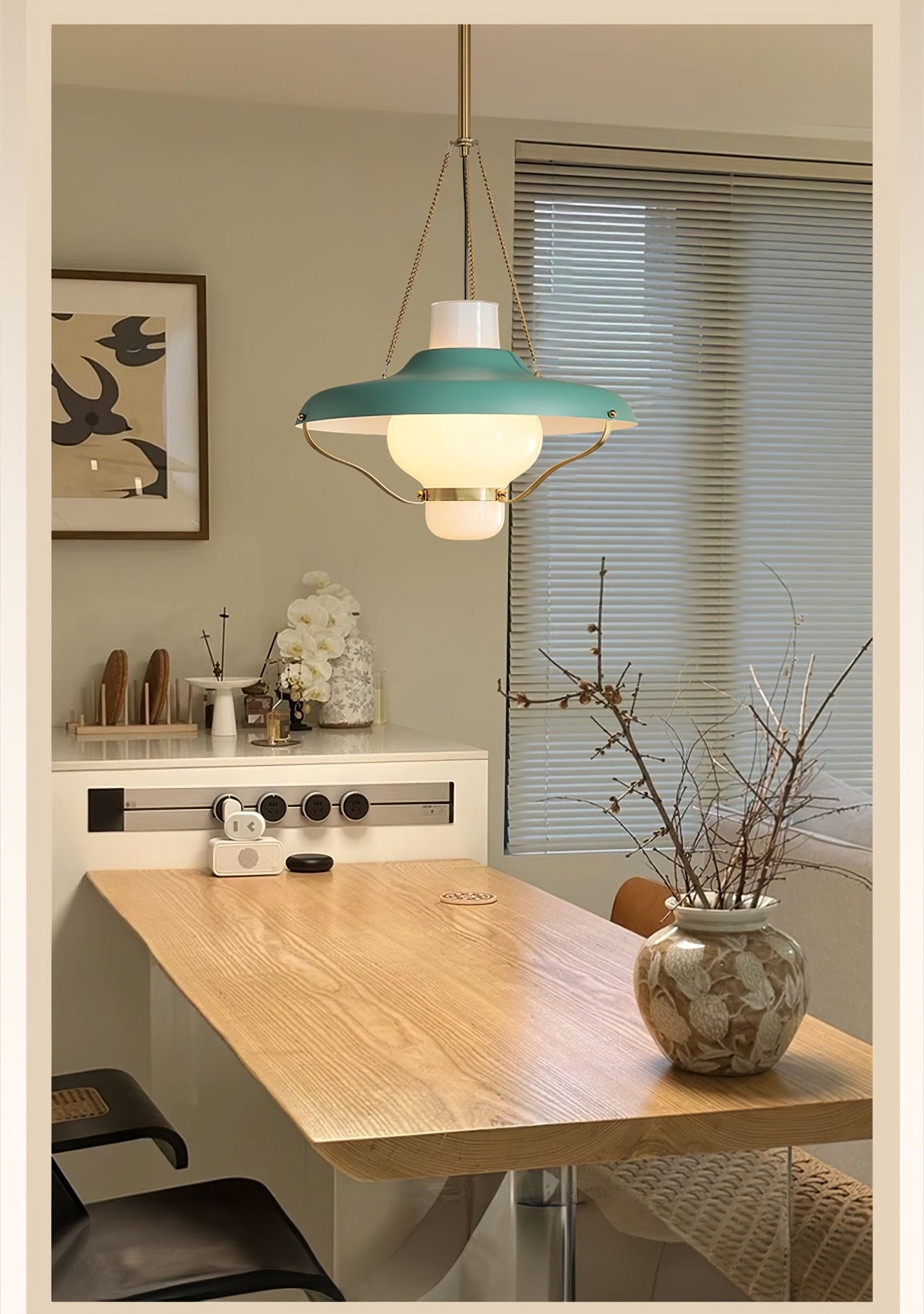 Olaeon Mid-Century Glas Pendelleuchte-Letslighting