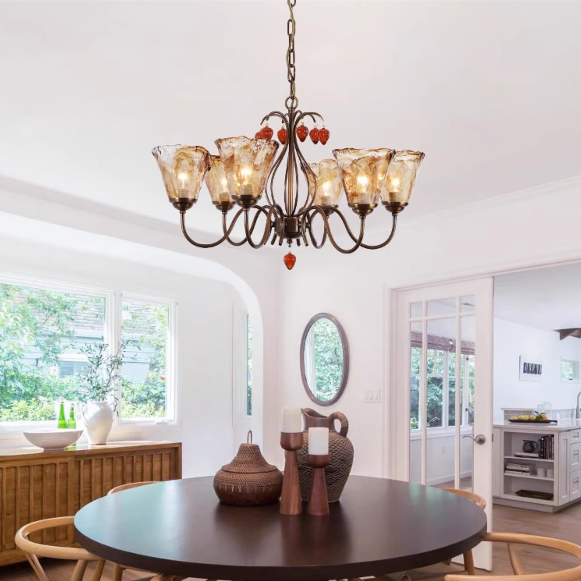 Evzorira Glas Kristall Vintage Luxus Kronleuchter-Letslighting