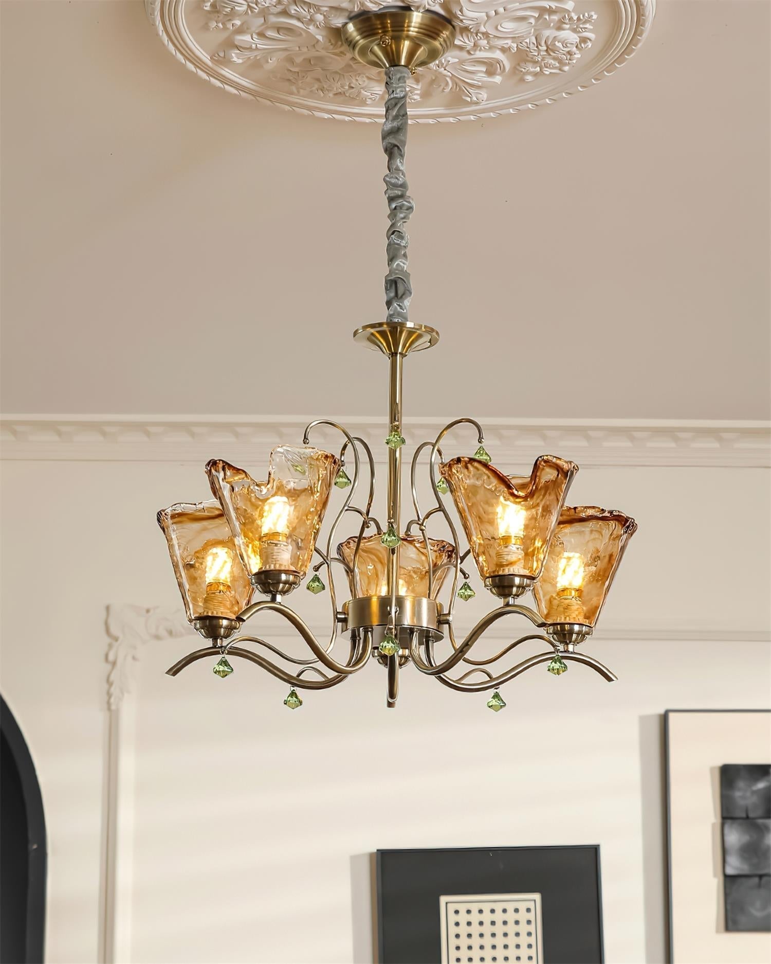 Givona Vintage Glas-Kronleuchter-Letslighting