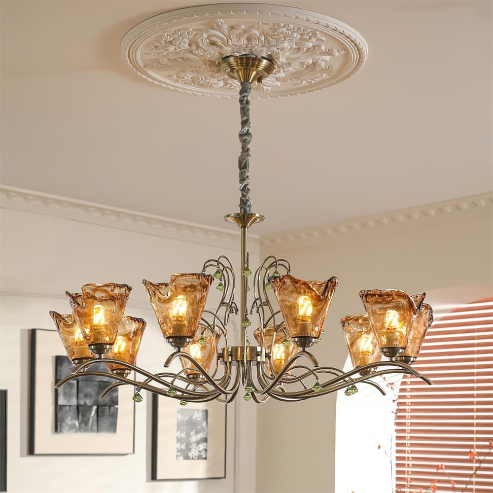 Givona Vintage Glas-Kronleuchter-Letslighting