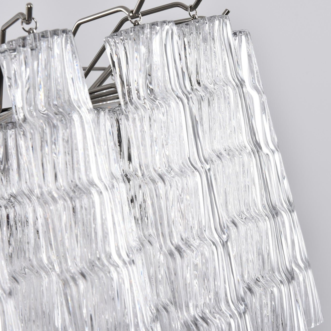 Aurora Chandelier Murano Glass Tiered Cascading Waves - Neutralighting