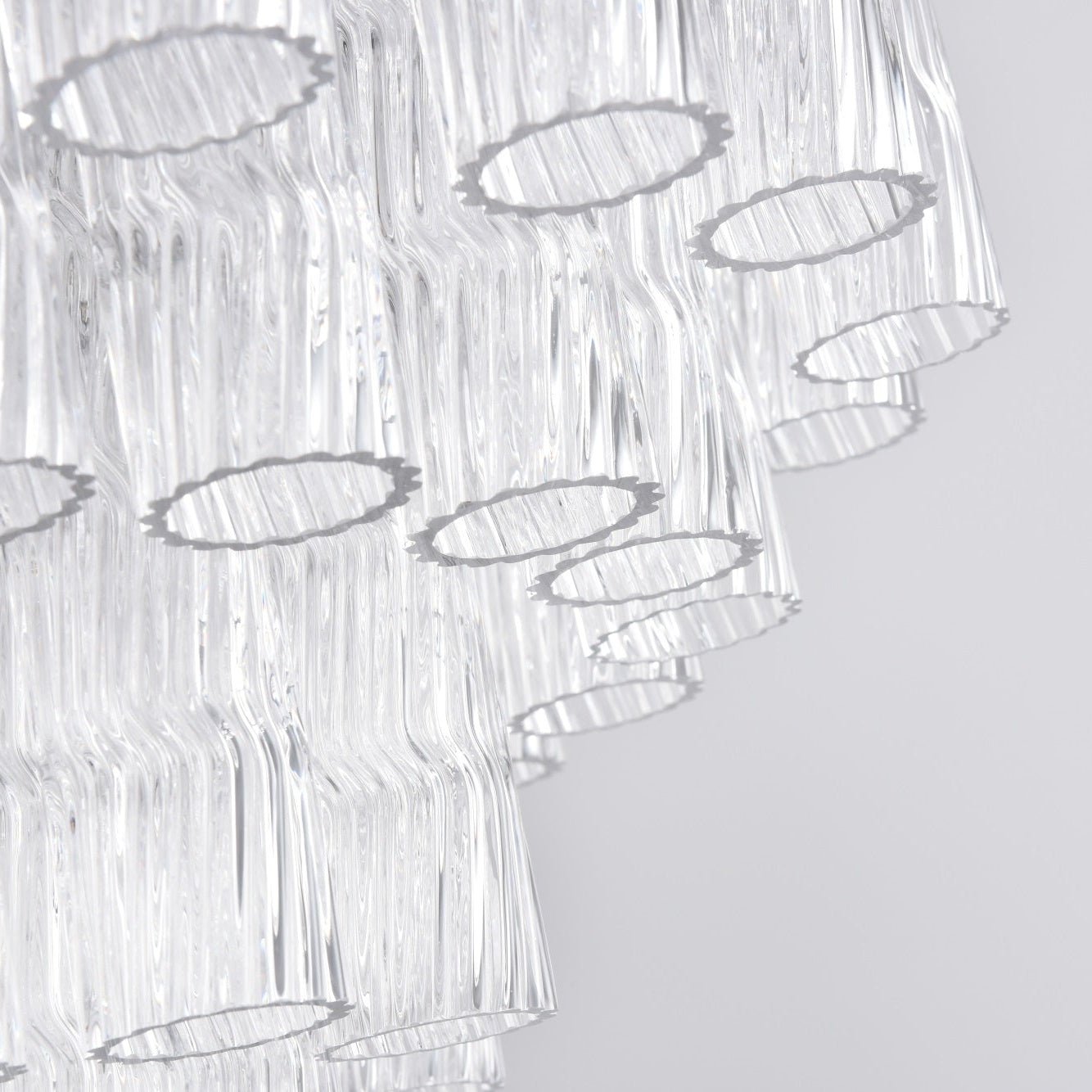 Aurora Chandelier Murano Glass Tiered Cascading Waves - Neutralighting