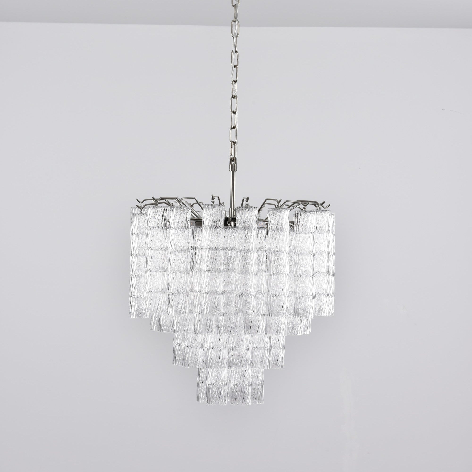 Aurora Chandelier Murano Glass Tiered Cascading Waves - Neutralighting