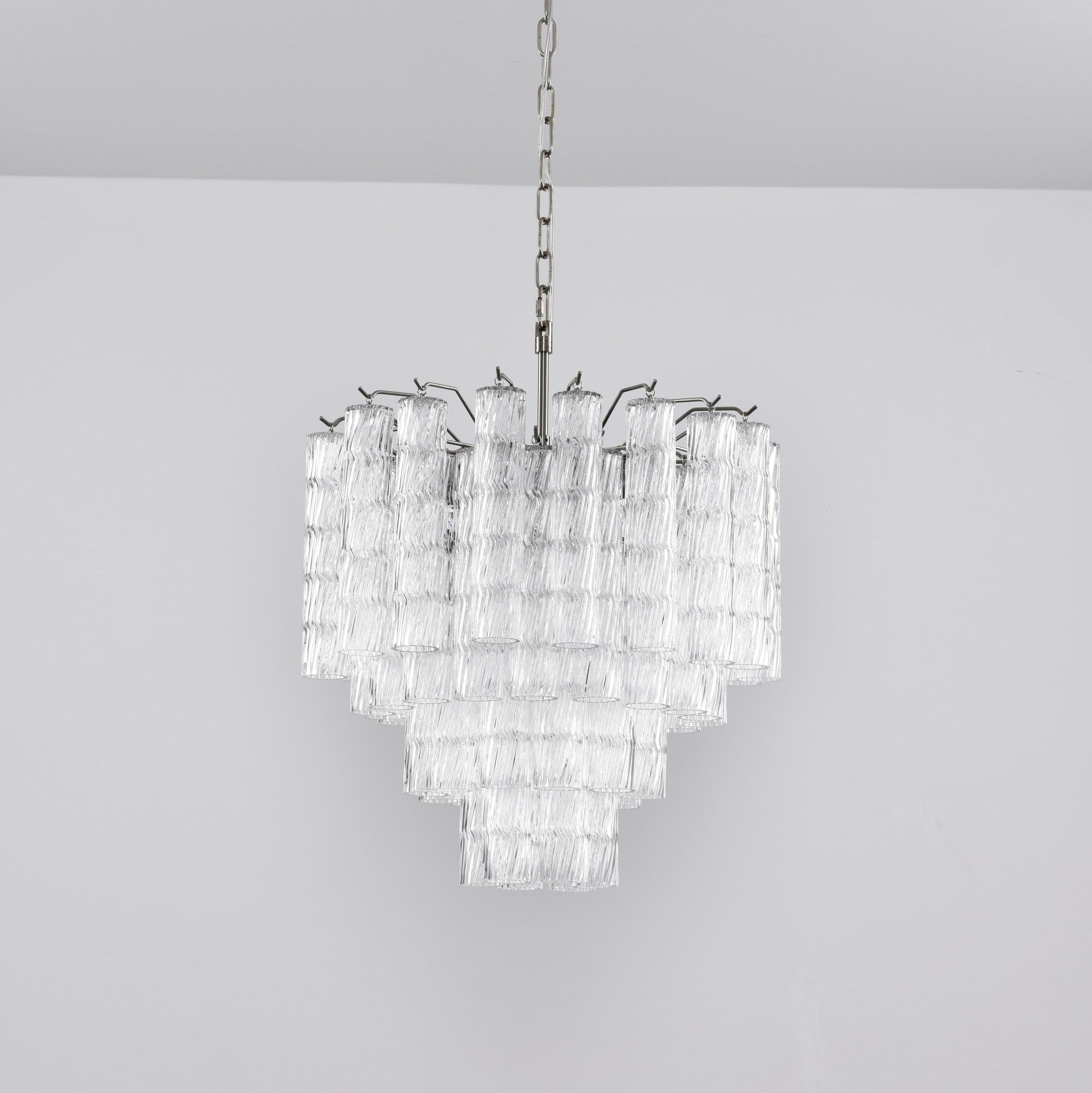 Aurora Chandelier Murano Glass Tiered Cascading Waves - Neutralighting
