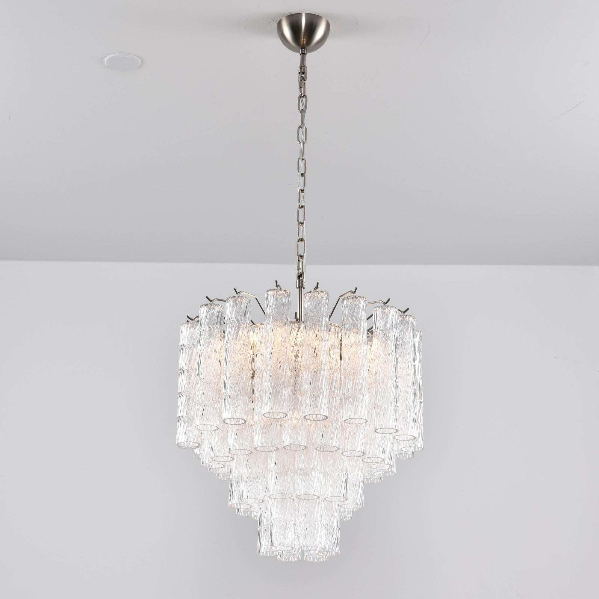 Aurora Chandelier Murano Glass Tiered Cascading Waves - Neutralighting