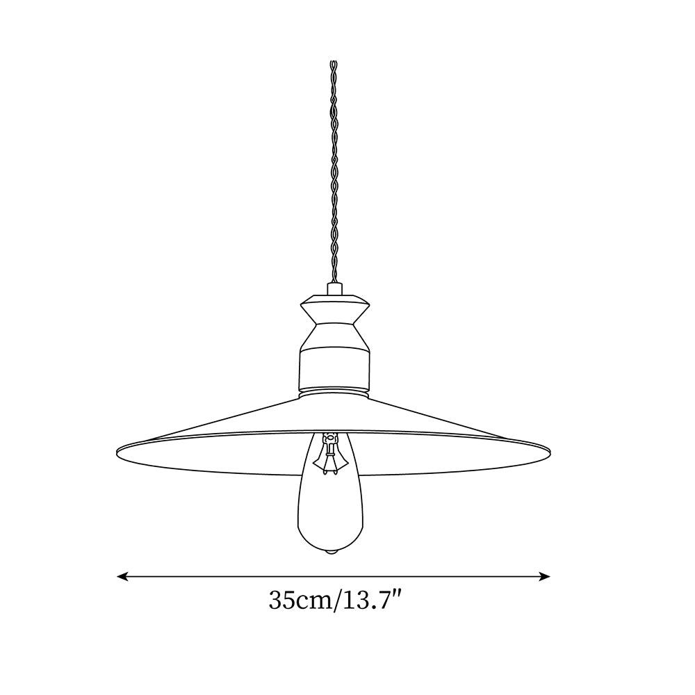 Pendelleuchte Gesäumter Messingschirm Vintage-Letslighting