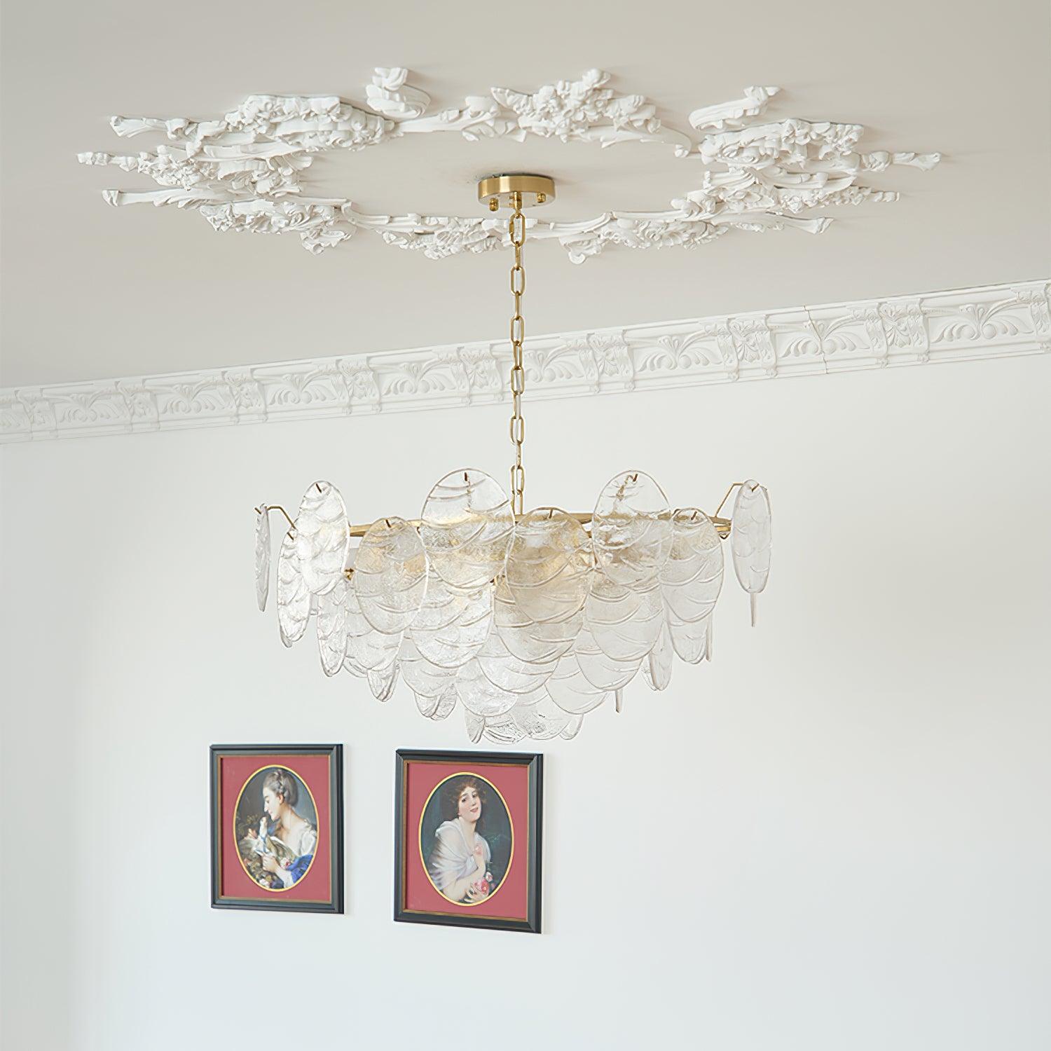 Leaf Vintage Glass Chandelier - Blowlighting